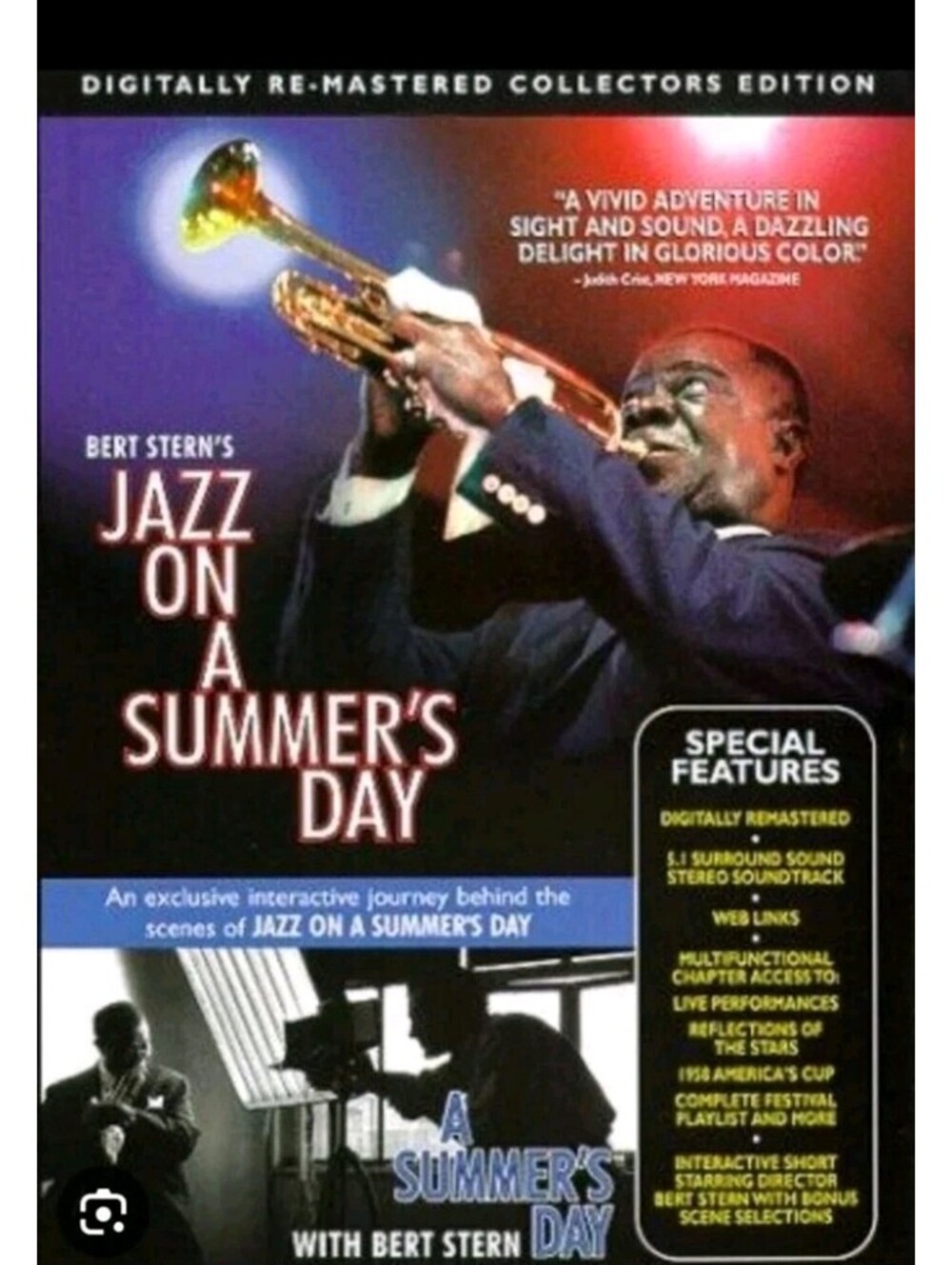 Rare OOP DVD Bert Stern's JAZZ ON A SUMMER'S DAY - Armstrong, Monk, Mahalia